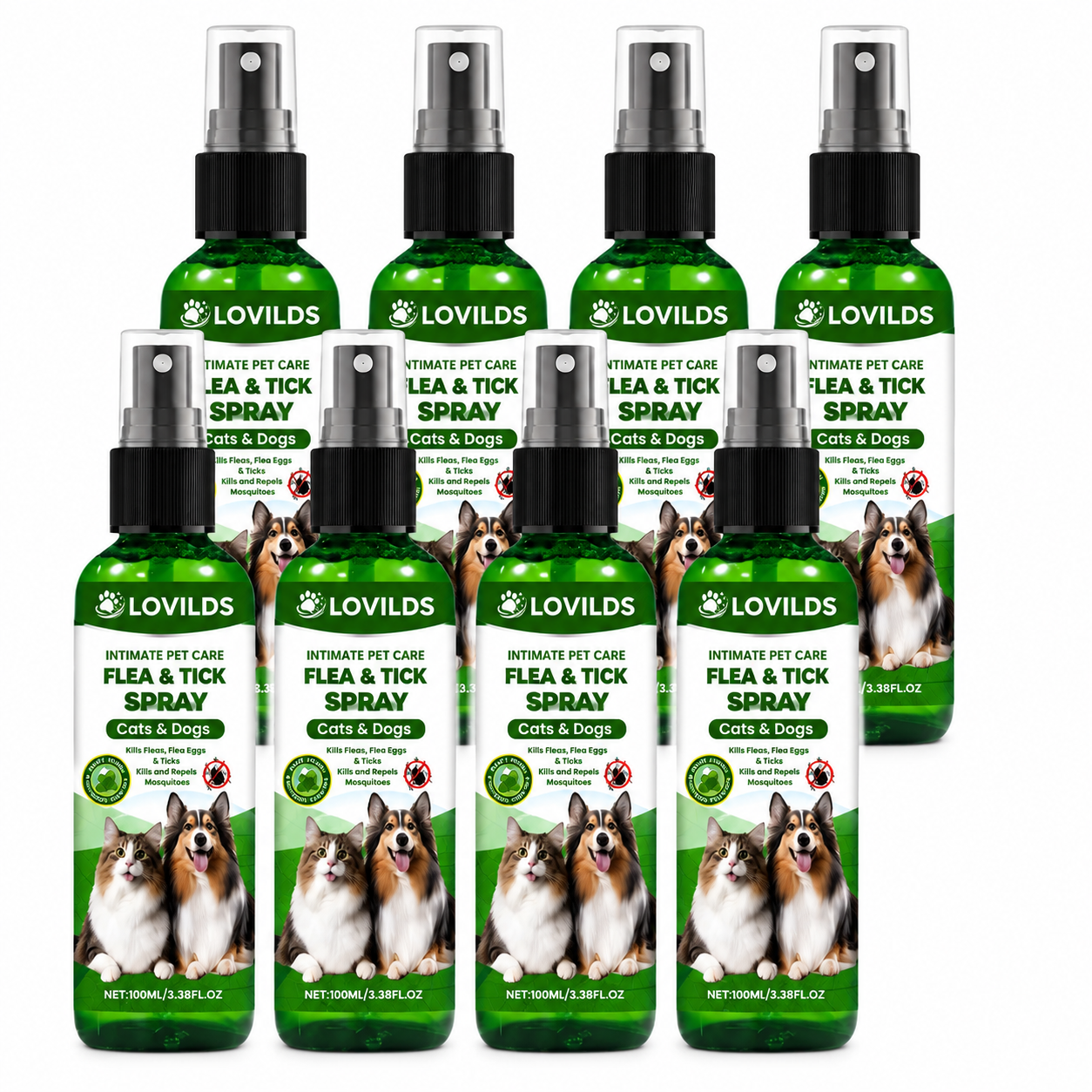 LOVILDS™🍃Natural Flea & Tick Spray for Dogs & Cats–Helps Kill & Repel Fleas & Ticks