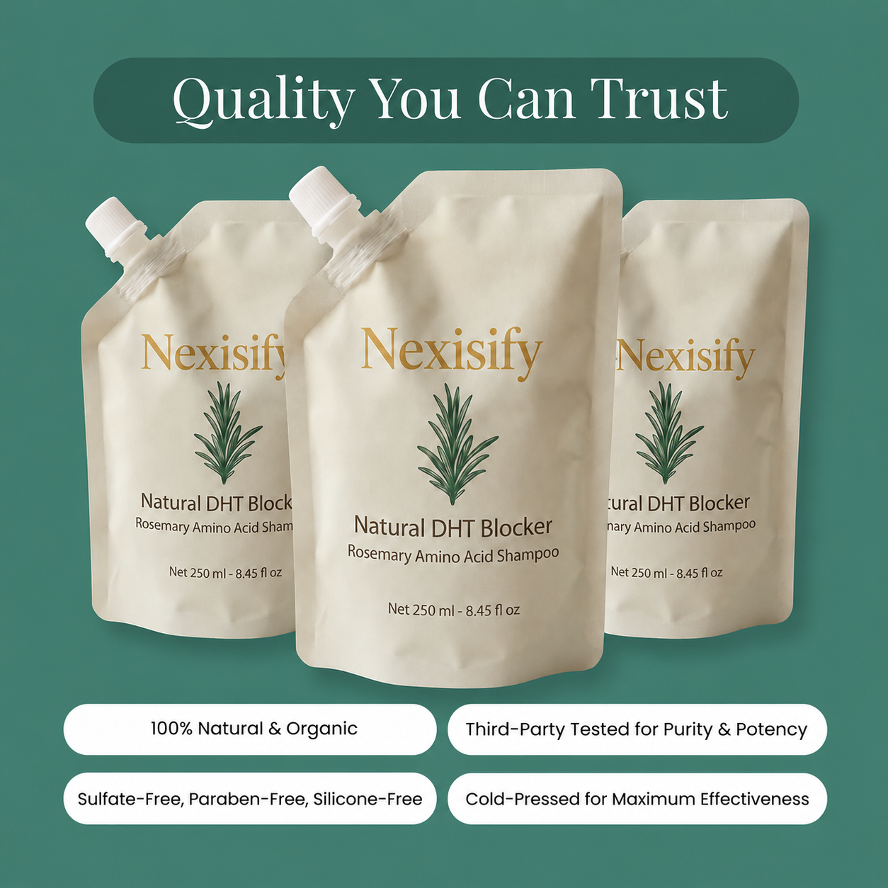 Nexisify Rosemary Amino Acid Shampoo– Repair, Nourish & Strengthen – Reduces Hair Fall