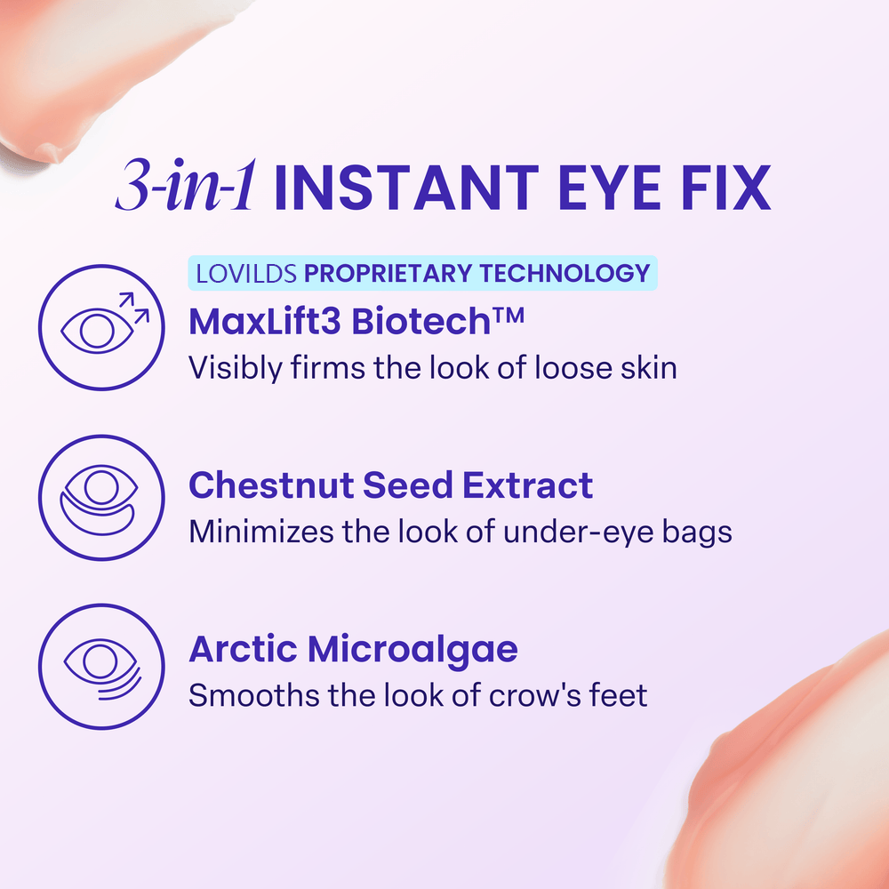 LOVILDS Instant Lift Eye Gel – For Eye Bags, Puffiness, Wrinkles, Fine Lines & Dark Circles🌱