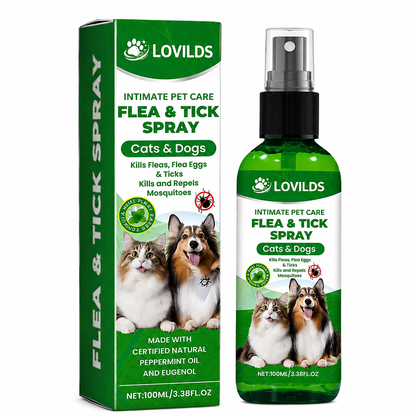LOVILDS™🍃Natural Flea & Tick Spray for Dogs & Cats–Helps Kill & Repel Fleas & Ticks