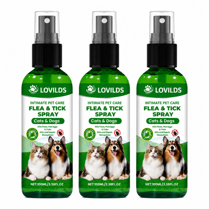 LOVILDS™🍃Natural Flea & Tick Spray for Dogs & Cats–Helps Kill & Repel Fleas & Ticks