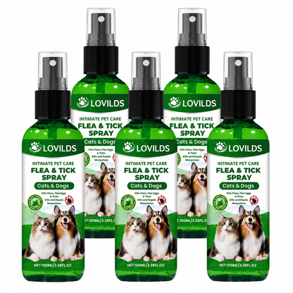 LOVILDS™🍃Natural Flea & Tick Spray for Dogs & Cats–Helps Kill & Repel Fleas & Ticks