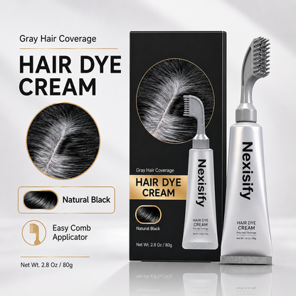 🔥LAST DAY 59% OFF!!Nexisify Unisex Grey Coverage Hair Dye with Hair Care
