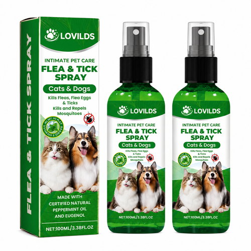 LOVILDS™🍃Natural Flea & Tick Spray for Dogs & Cats–Helps Kill & Repel Fleas & Ticks