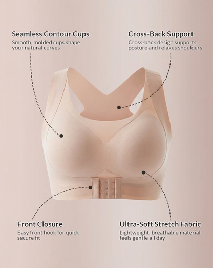🔥LAST DAY PROMOTION - 50% OFF | LOVILDS Front Closure Cross-Back Wireless Posture Bra