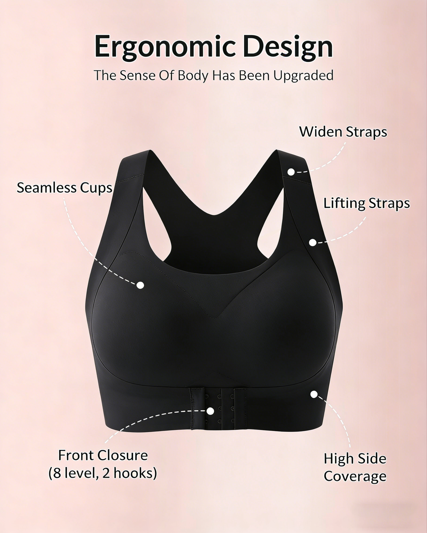 🔥LAST DAY PROMOTION - 50% OFF | LOVILDS Front Closure Cross-Back Wireless Posture Bra