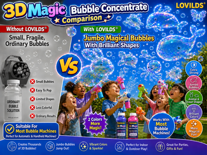 LOVILDS 3DMagic Bubble Concentrate Animal &Ocean Fantasy Theme