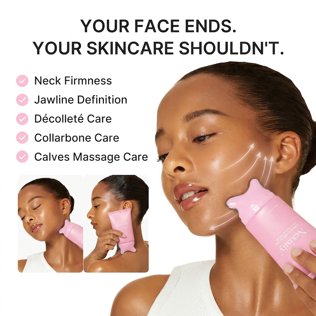 🦢Neck Wrinkle Eraser! Built-In Gua Sha Cream w/5% Anemarrhena Root Complex + PDRN Korean Skincare