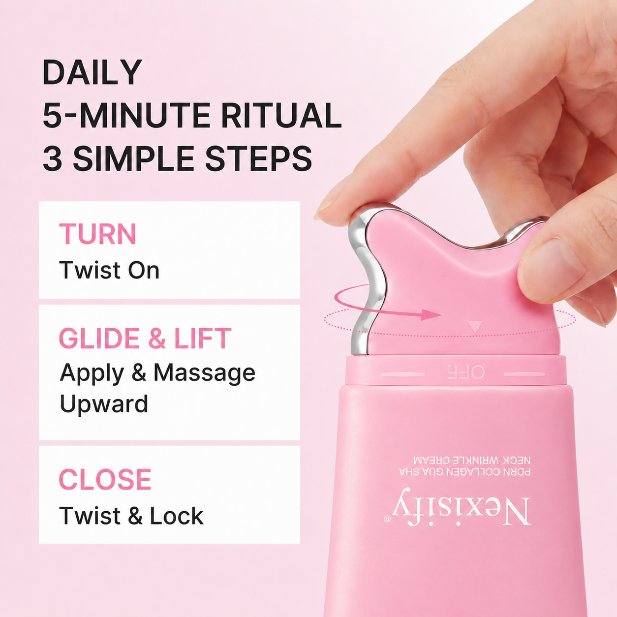 🦢Neck Wrinkle Eraser! Built-In Gua Sha Cream w/5% Anemarrhena Root Complex + PDRN Korean Skincare