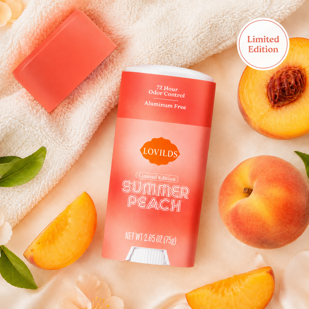 LOVILDS Summer Peach Deodorant – Freshness & Gentle Underarm Care