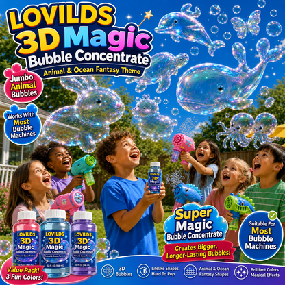 LOVILDS 3DMagic Bubble Concentrate Animal &Ocean Fantasy Theme