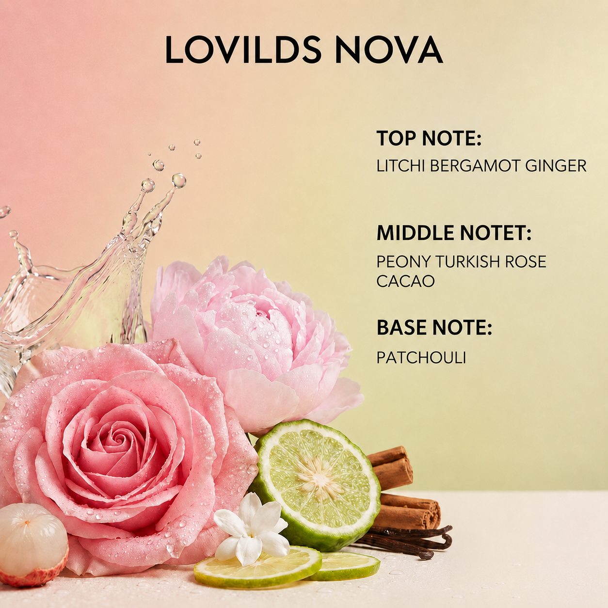 🔥Last Day 49% OFF🌹LOVILDS  Nova | Rosey Fruity Floral | Extrait De Parfum | Long Lasting Luxury Fragrance