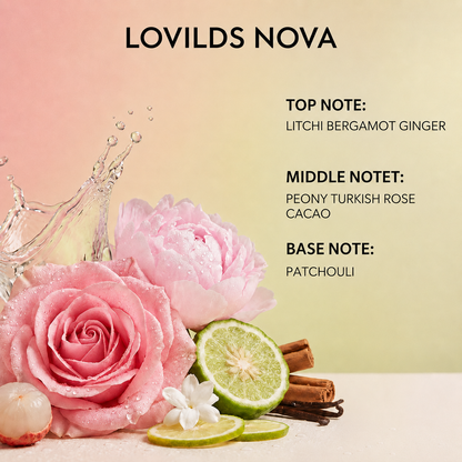 🔥Last Day 49% OFF🌹LOVILDS  Nova | Rosey Fruity Floral | Extrait De Parfum | Long Lasting Luxury Fragrance
