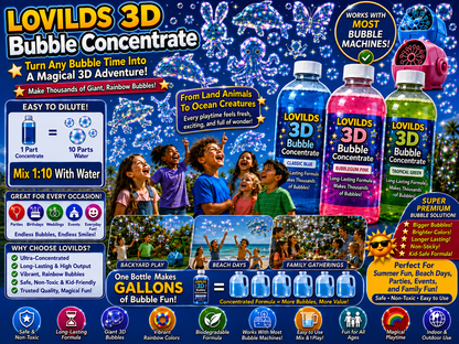 LOVILDS 3D Bubble Concentrate Animal &Ocean Fantasy Theme
