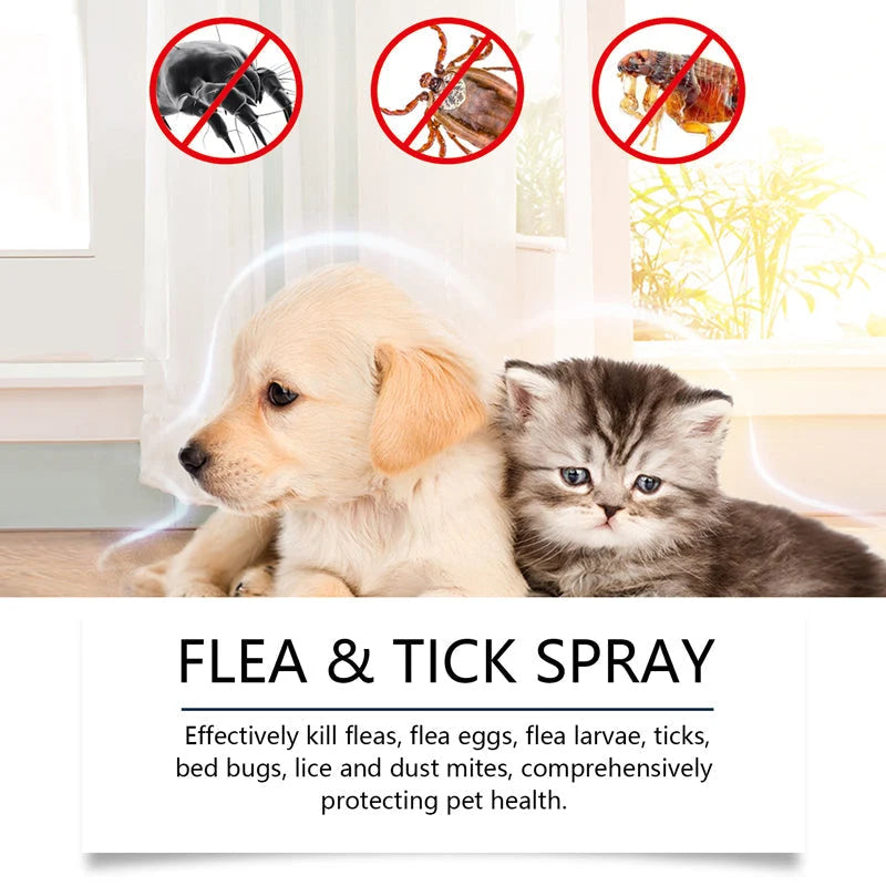 LOVILDS™🍃Natural Flea & Tick Spray for Dogs & Cats–Helps Kill & Repel Fleas & Ticks