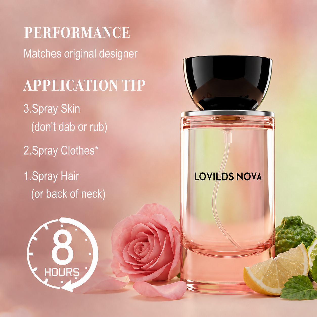 🔥Last Day 49% OFF🌹LOVILDS  Nova | Rosey Fruity Floral | Extrait De Parfum | Long Lasting Luxury Fragrance
