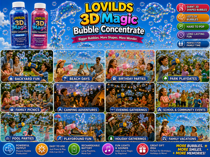 LOVILDS 3DMagic Bubble Concentrate Animal &Ocean Fantasy Theme