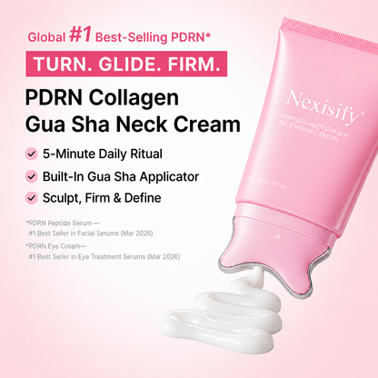 🦢Neck Wrinkle Eraser! Built-In Gua Sha Cream w/5% Anemarrhena Root Complex + PDRN Korean Skincare