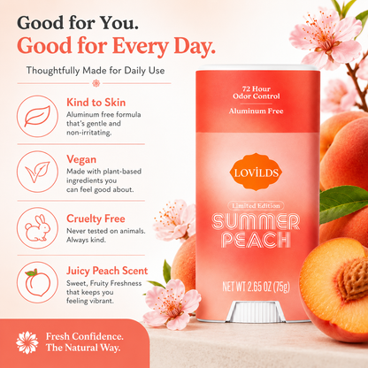LOVILDS Summer Peach Deodorant – Freshness & Gentle Underarm Care