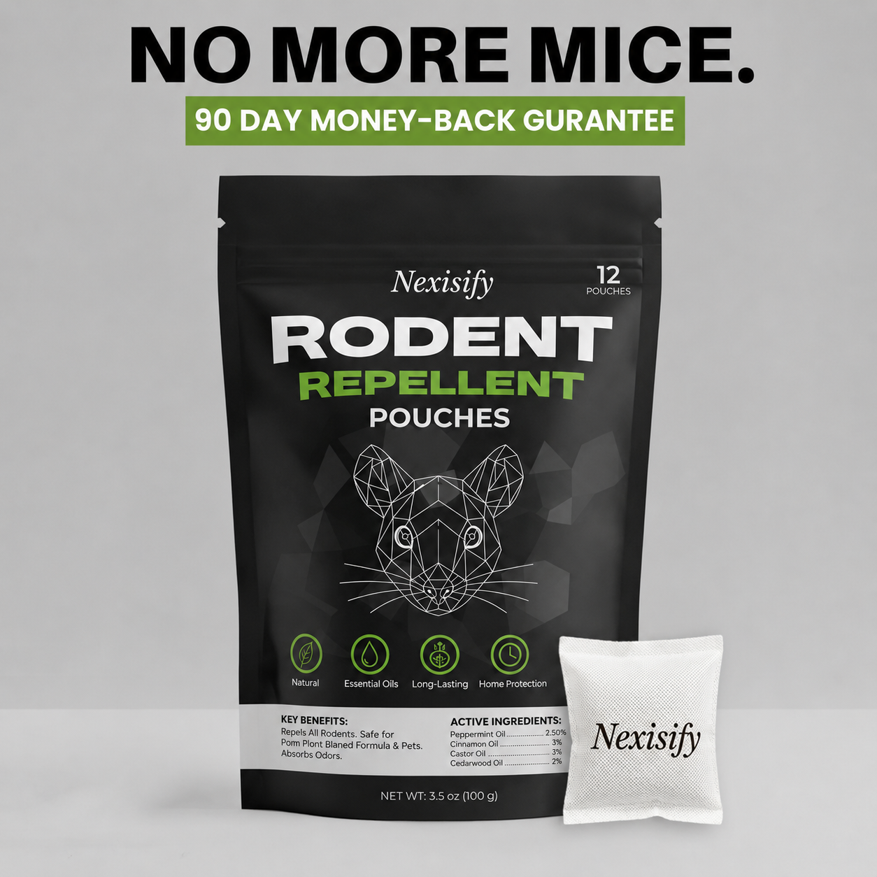 Nexisify™ Natural Rodent Repellent Pouches